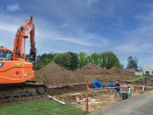 Début des travaux de viabilisation St Cyr 07 04 22 bis